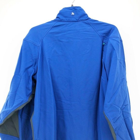 Marmot Mens Track Jacket Blue Black Mock Neck Sz L - Picture 5 of 8